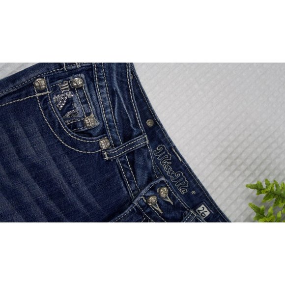 Miss Me Embellished Boot Cut Jeans Size 26 - Picture 7 of 12
